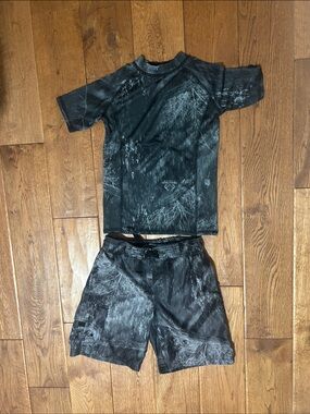 Realtree Kids Swim Set in Black and Gray